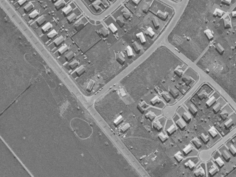 105 Rowley Avenue from the air, 1970-1974