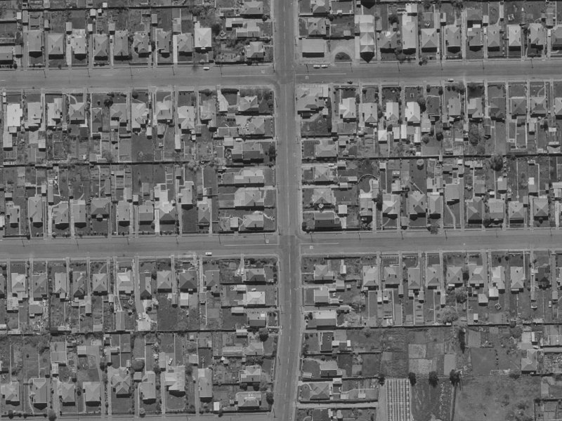 99 Birdwood Avenue from the air, 1970-1974