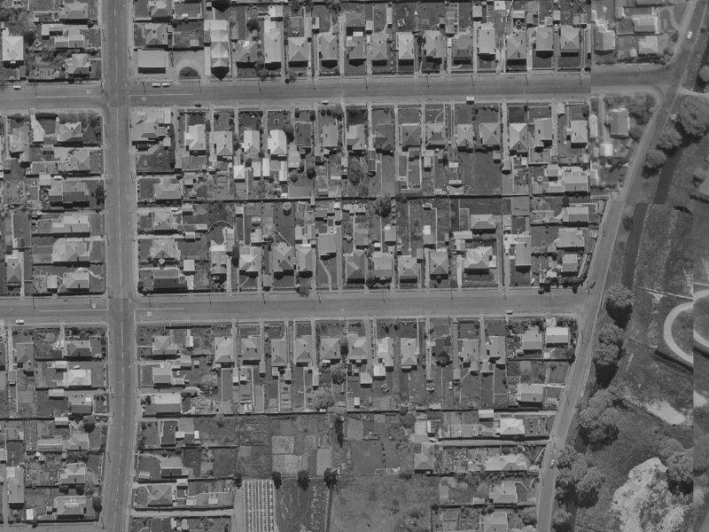 73 Corson Avenue from the air, 1970-1974