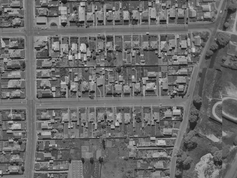 75 Corson Avenue from the air, 1970-1974