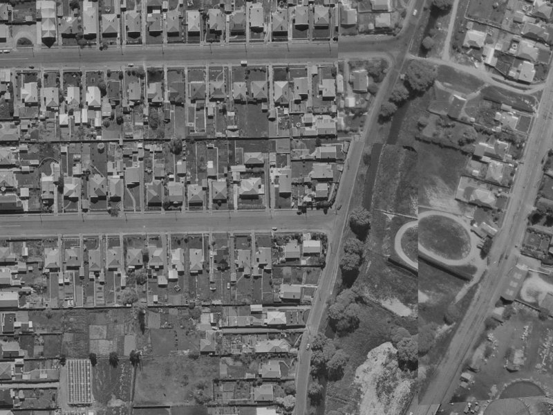 83 Corson Avenue from the air, 1970-1974