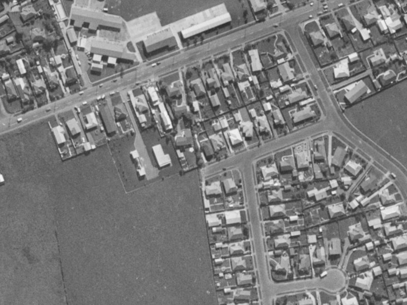 16 Northaw Street from the air, 1970-1974