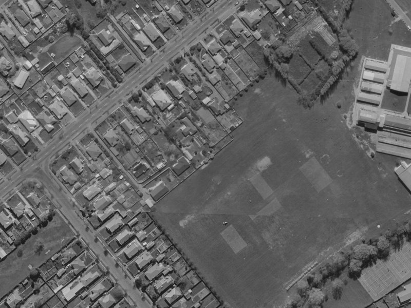134C Rose Street from the air, 1970-1974