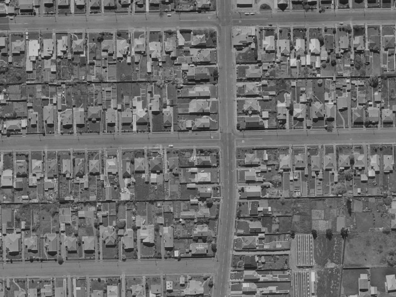 49 Corson Avenue from the air, 1970-1974
