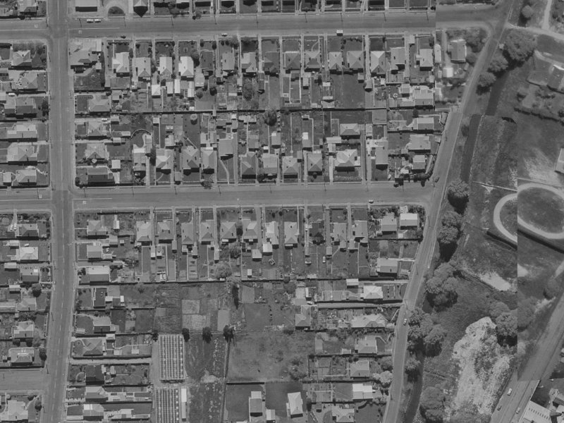 76 Corson Avenue from the air, 1970-1974
