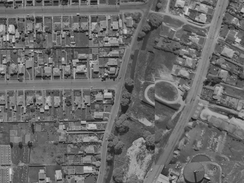 88 Corson Avenue from the air, 1970-1974