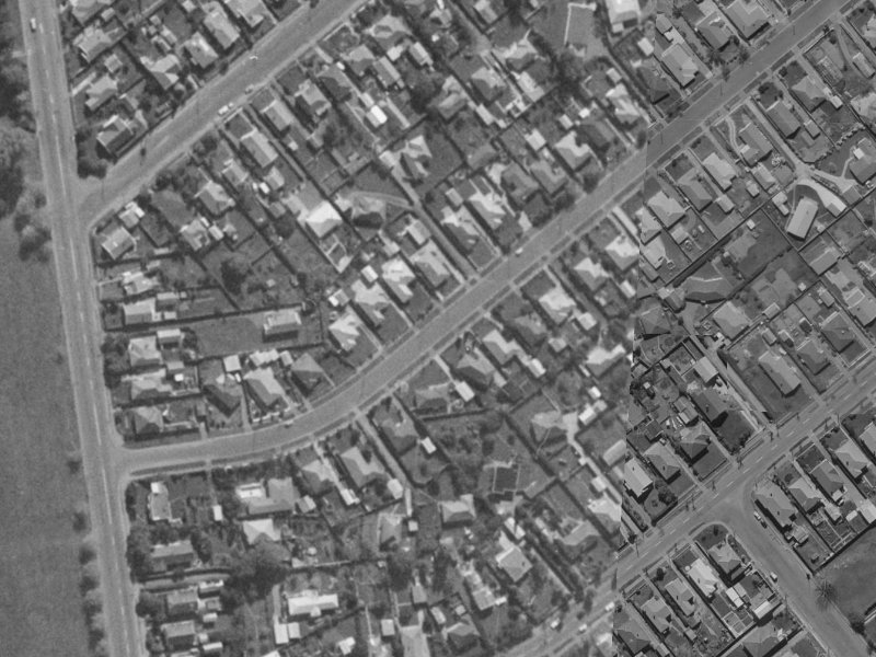 24 Stanbury Avenue from the air, 1970-1974