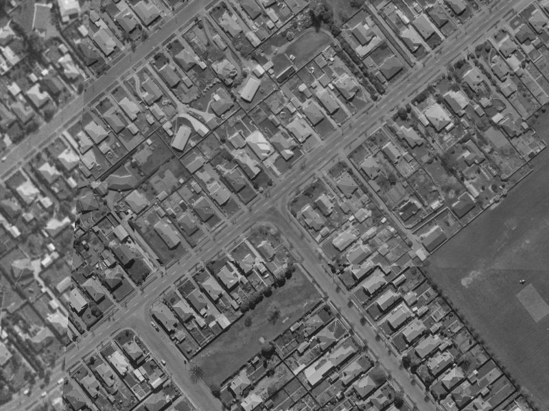 54 Fairview Street from the air, 1970-1974