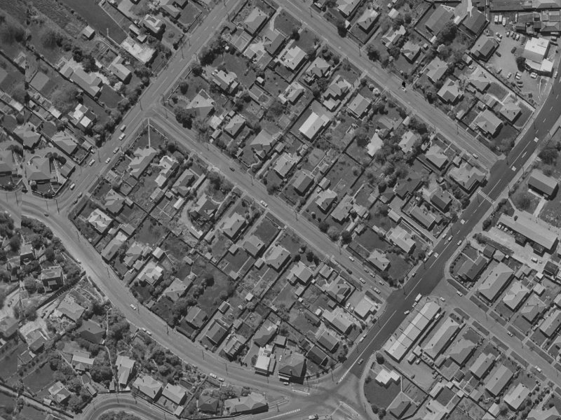 Woodbridge Road from the air, 1970-1974