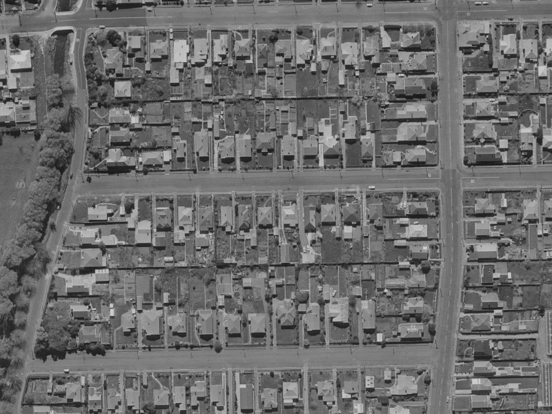 28A Corson Avenue from the air, 1970-1974