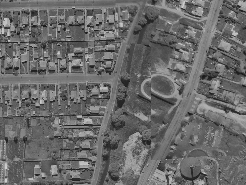 88 Corson Avenue from the air, 1970-1974