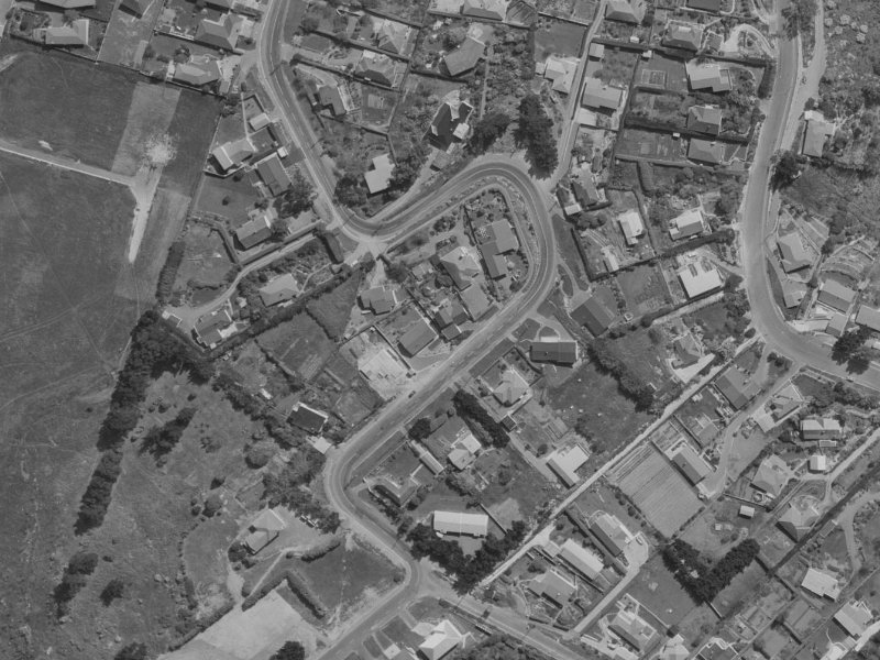 154 Major Hornbrook Road from the air, 1970-1974