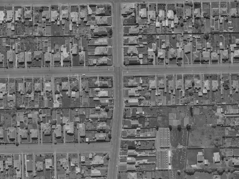 84 Birdwood Avenue from the air, 1970-1974