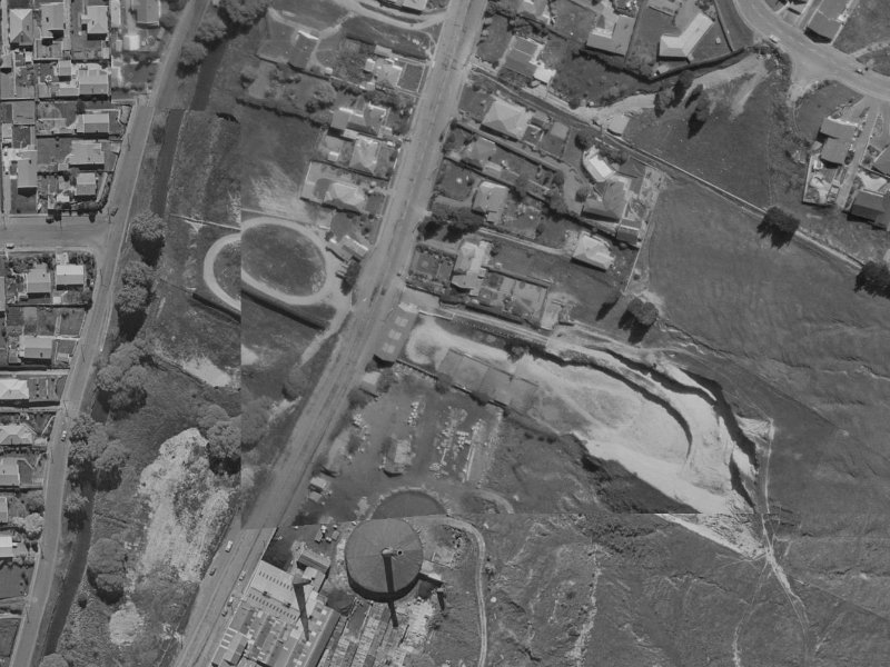 Sepia Lane from the air, 1970-1974