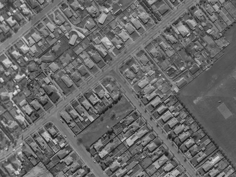 112 Rose Street from the air, 1970-1974