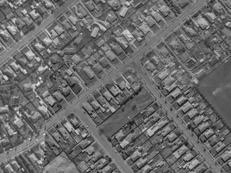 108 Rose Street from the air, 1970-1974