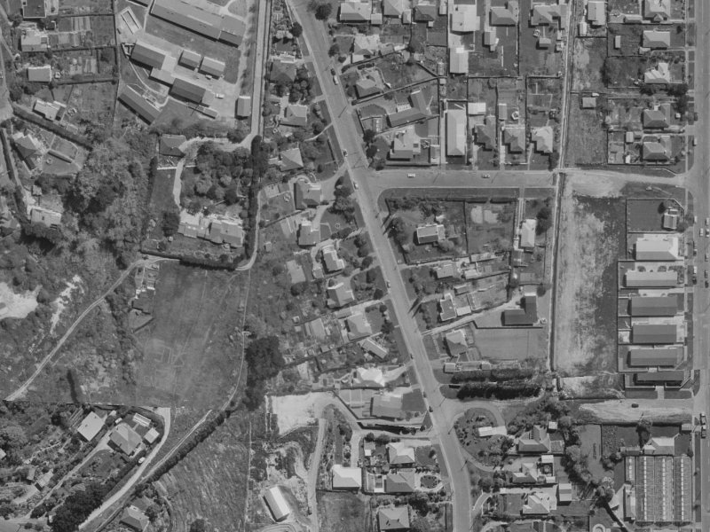 40 Albert Terrace from the air, 1970-1974