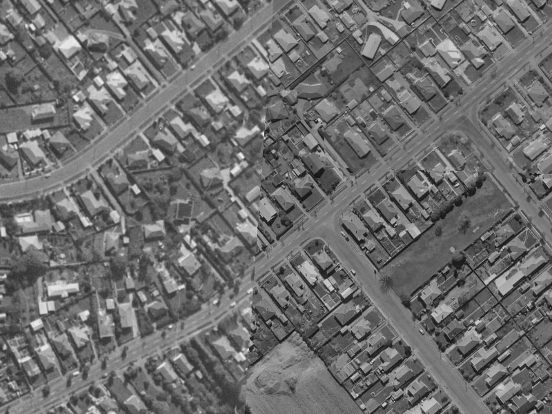 63 Rose Street from the air, 1970-1974