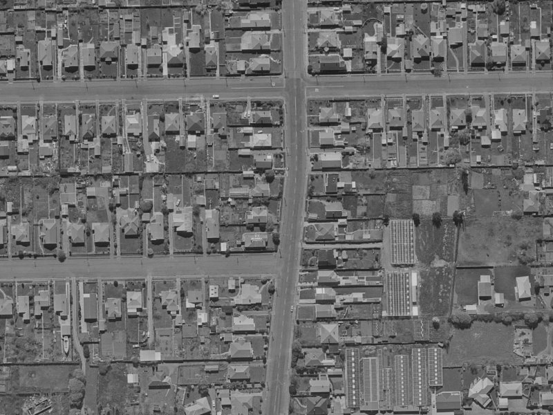Birdwood Avenue from the air, 1970-1974