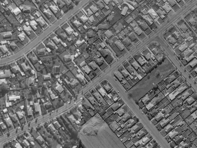 65 Rose Street from the air, 1970-1974