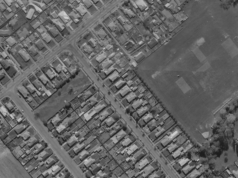 42 Fairview Street from the air, 1970-1974