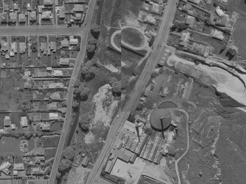 83B Centaurus Road from the air, 1970-1974