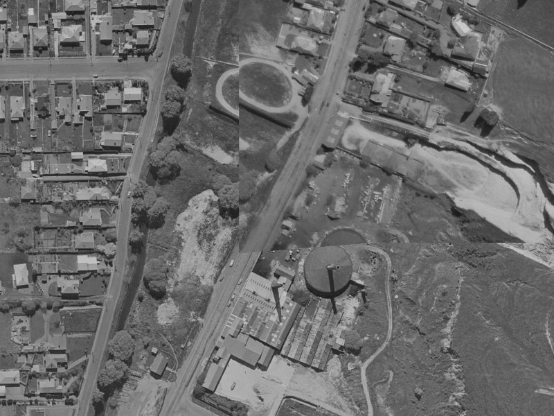 1 Woodlau Rise from the air, 1970-1974