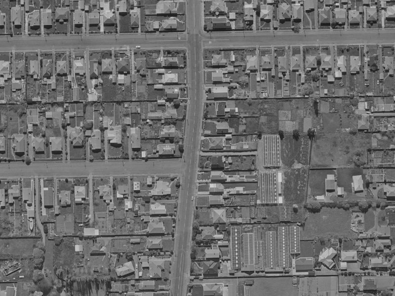 70 Birdwood Avenue from the air, 1970-1974