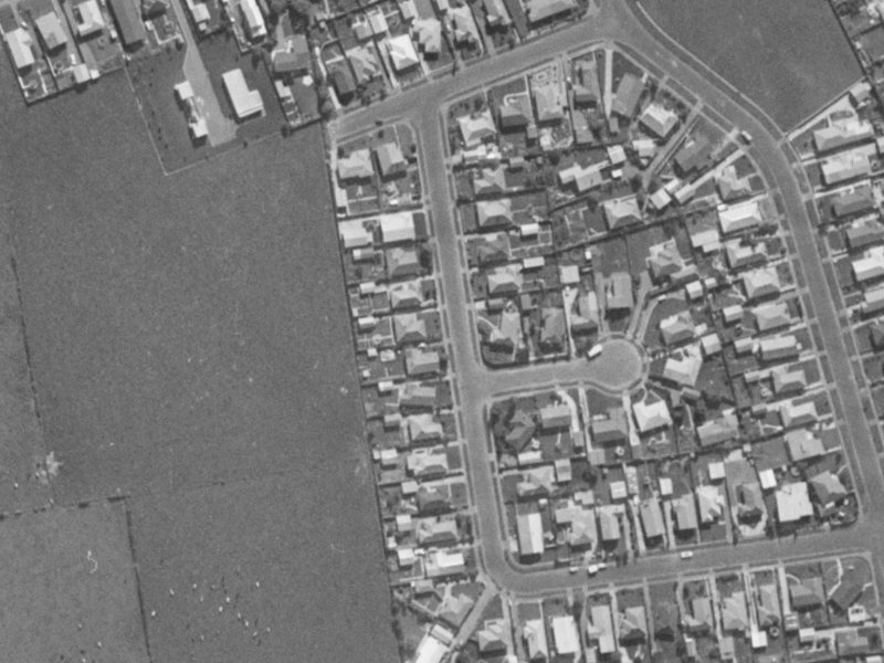 12 Rollesby Street from the air, 1970-1974