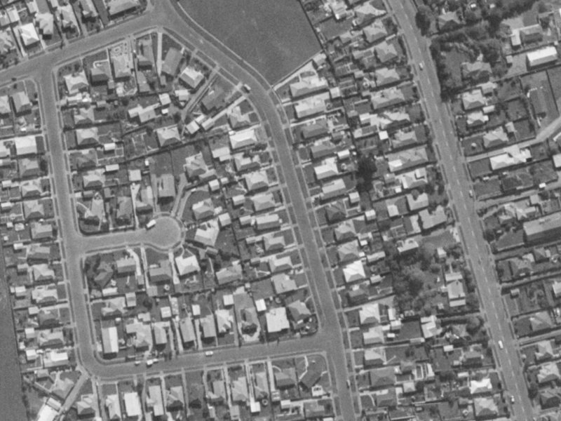 Rydal Street from the air, 1970-1974