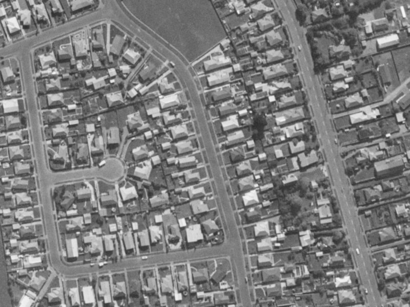 30 Rydal Street from the air, 1970-1974