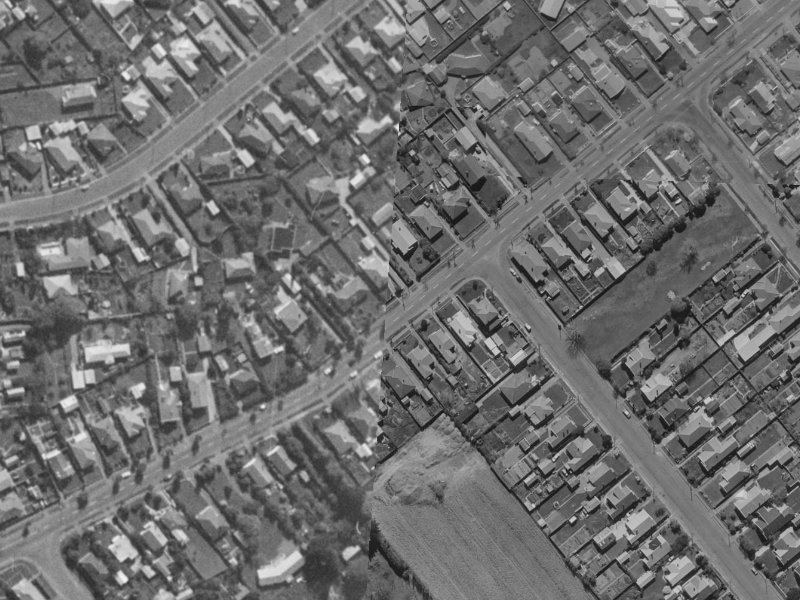 61 Rose Street from the air, 1970-1974