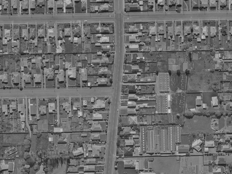 63 Birdwood Avenue from the air, 1970-1974