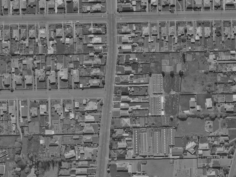 68 Birdwood Avenue from the air, 1970-1974