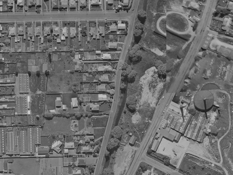 85 Eastern Terrace from the air, 1970-1974