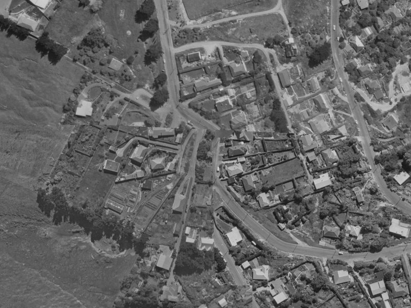 48 Huntsbury Avenue from the air, 1970-1974