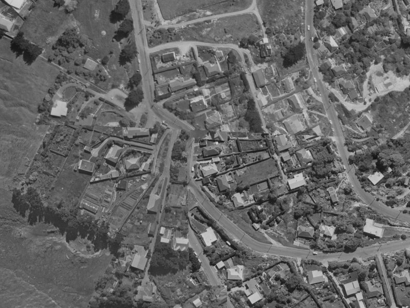 41 Huntsbury Avenue from the air, 1970-1974