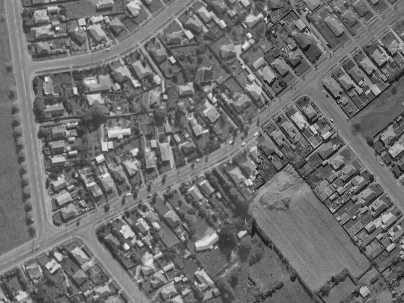 55B Rose Street from the air, 1970-1974