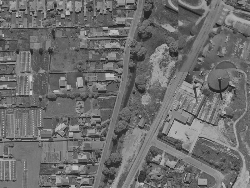 81 Eastern Terrace from the air, 1970-1974