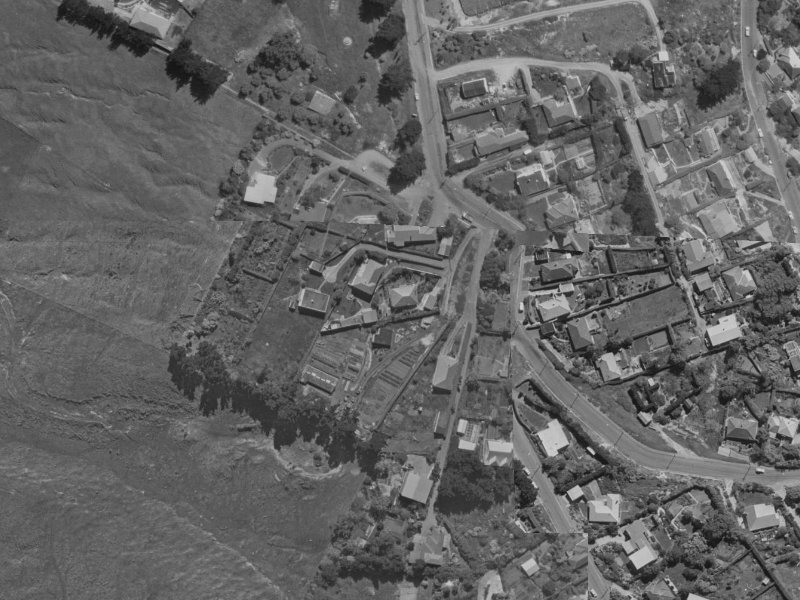 42 Huntsbury Avenue from the air, 1970-1974