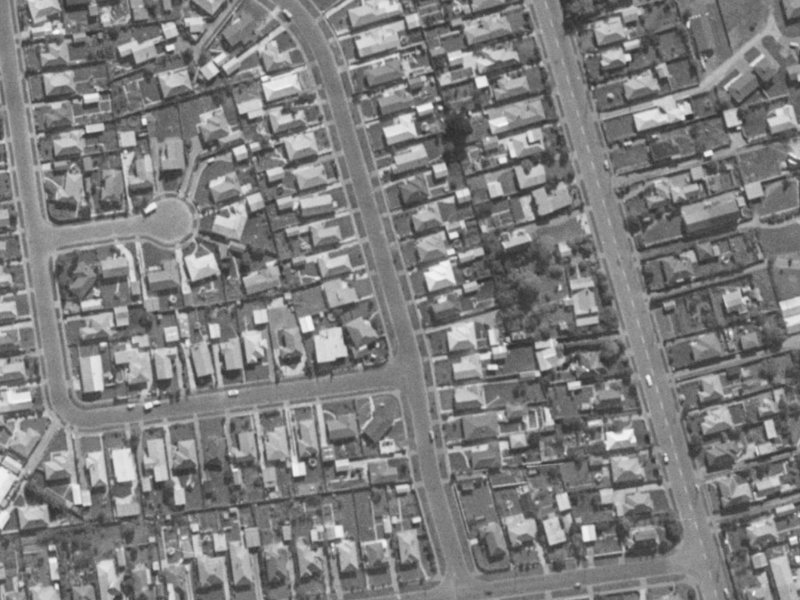 43 Rydal Street from the air, 1970-1974