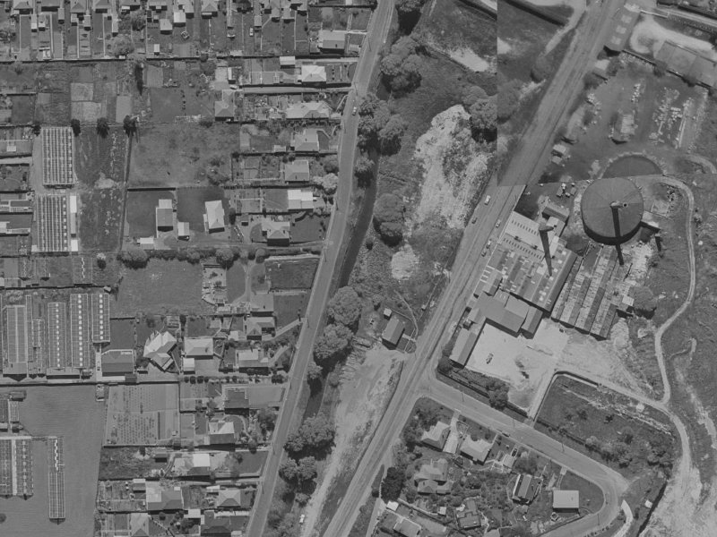 81 Eastern Terrace from the air, 1970-1974