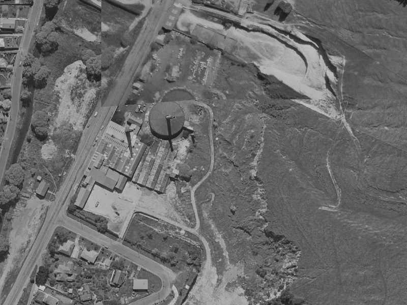 1 Brickworks Lane from the air, 1970-1974