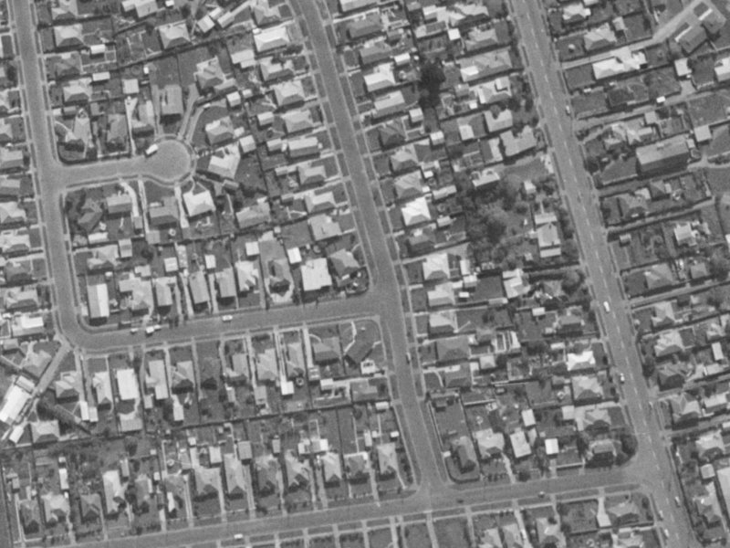 38 Rydal Street from the air, 1970-1974
