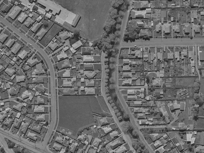 28 Sloan Terrace from the air, 1970-1974