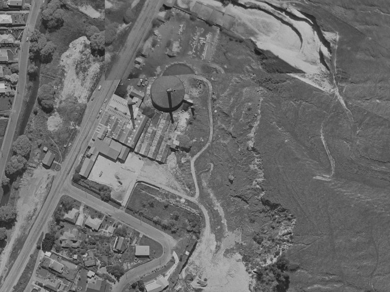 6A Brickworks Lane from the air, 1970-1974