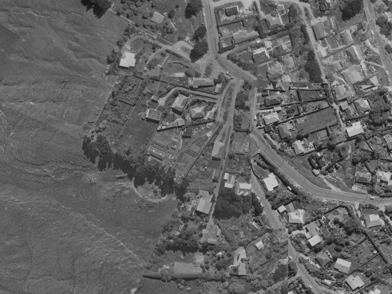 44 Huntsbury Avenue from the air, 1970-1974