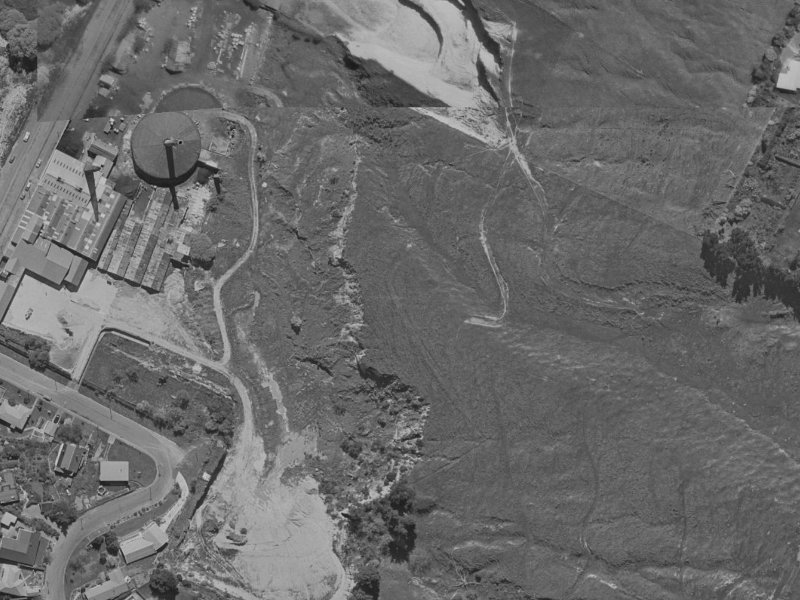 Woodlau Rise from the air, 1970-1974