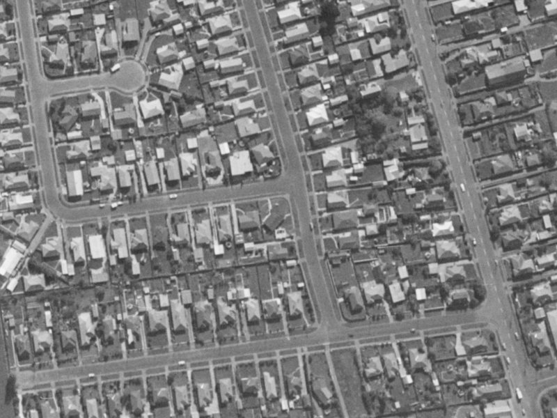 40 Rydal Street from the air, 1970-1974