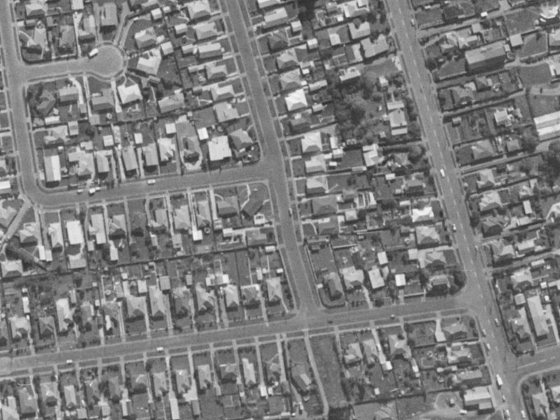 42E Rydal Street from the air, 1970-1974
